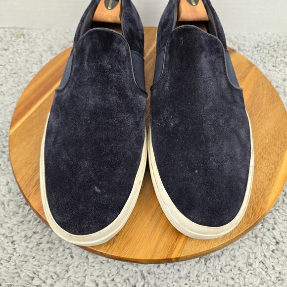 Vince Mens 12M Fenton Black Suede Leather Daily Slip On Casual Daily Sneaker - Picture 6 of 13